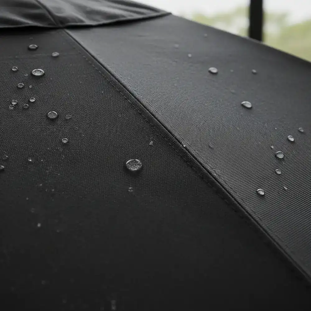 Close up of high-density waterproof canopy fabric